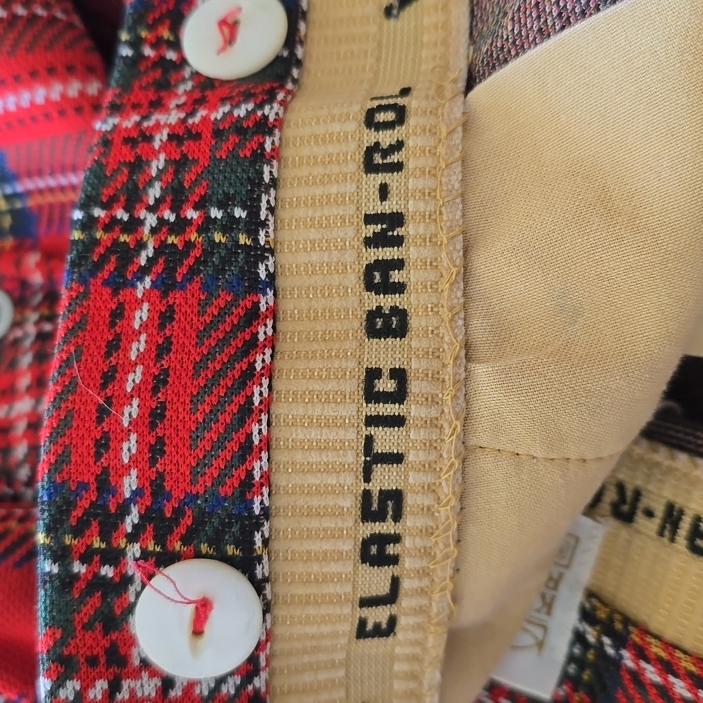 Vtg 70s Sears Kings Road Plaid Red Trousers Pants 34x30  Mens - Picture 8 of 8